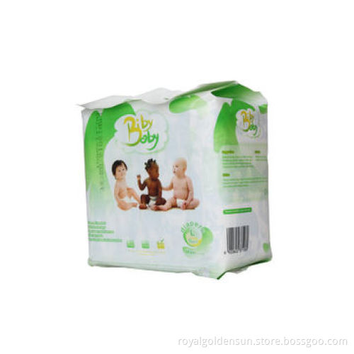 Disposable baby diapers with PP tapes and PE backsheet